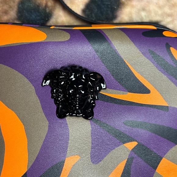 Versace Multicolor Leather Palazzo Medusa Camera Crossbody Bag - Picture 2 of 6